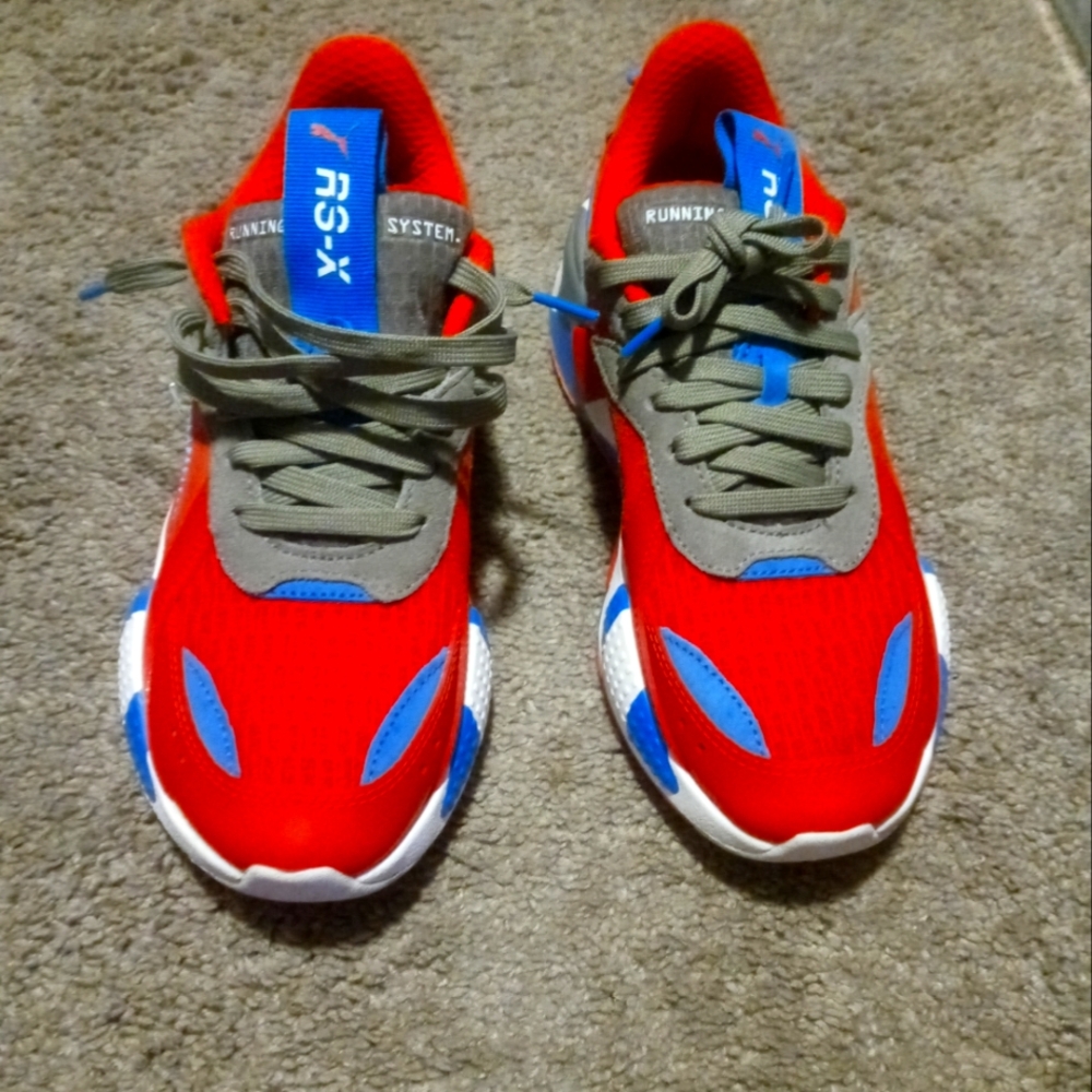 Puma Boy's RS-X Retro Jr Low Lace-Up Sneakers JQ2 Red 372857-01 Size US: 6C